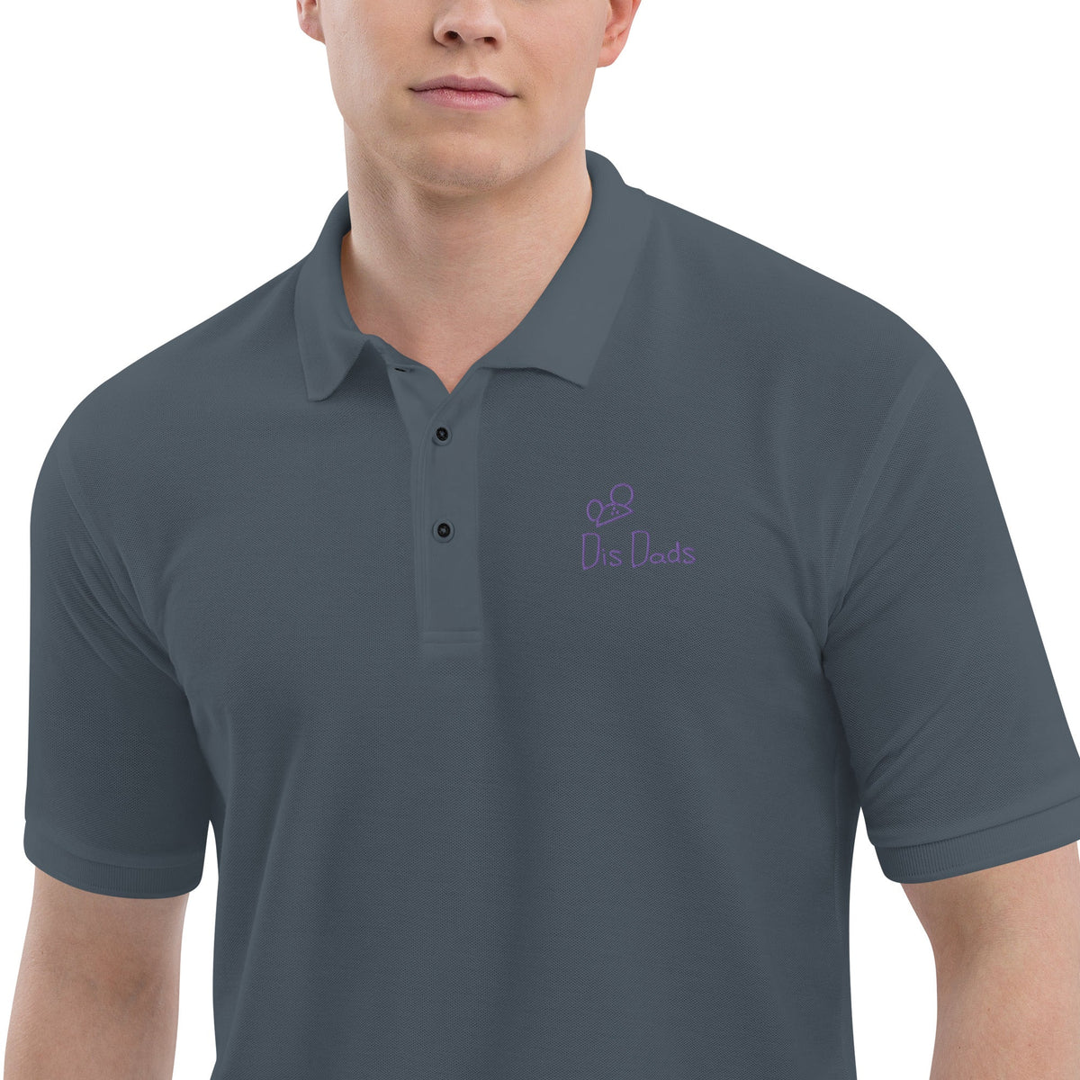 Dis Dads Magic Ears Men's Premium Pique Polo