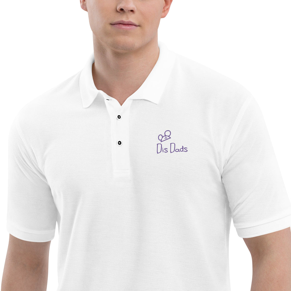 Dis Dads Magic Ears Men's Premium Pique Polo