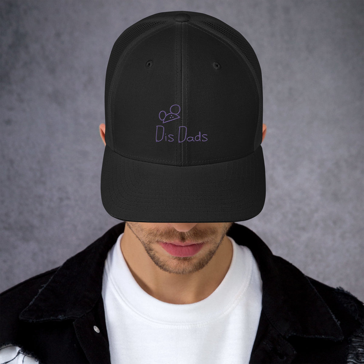 Dis Dads Magic Ears Embroidered Trucker Cap Cool & Comfortable