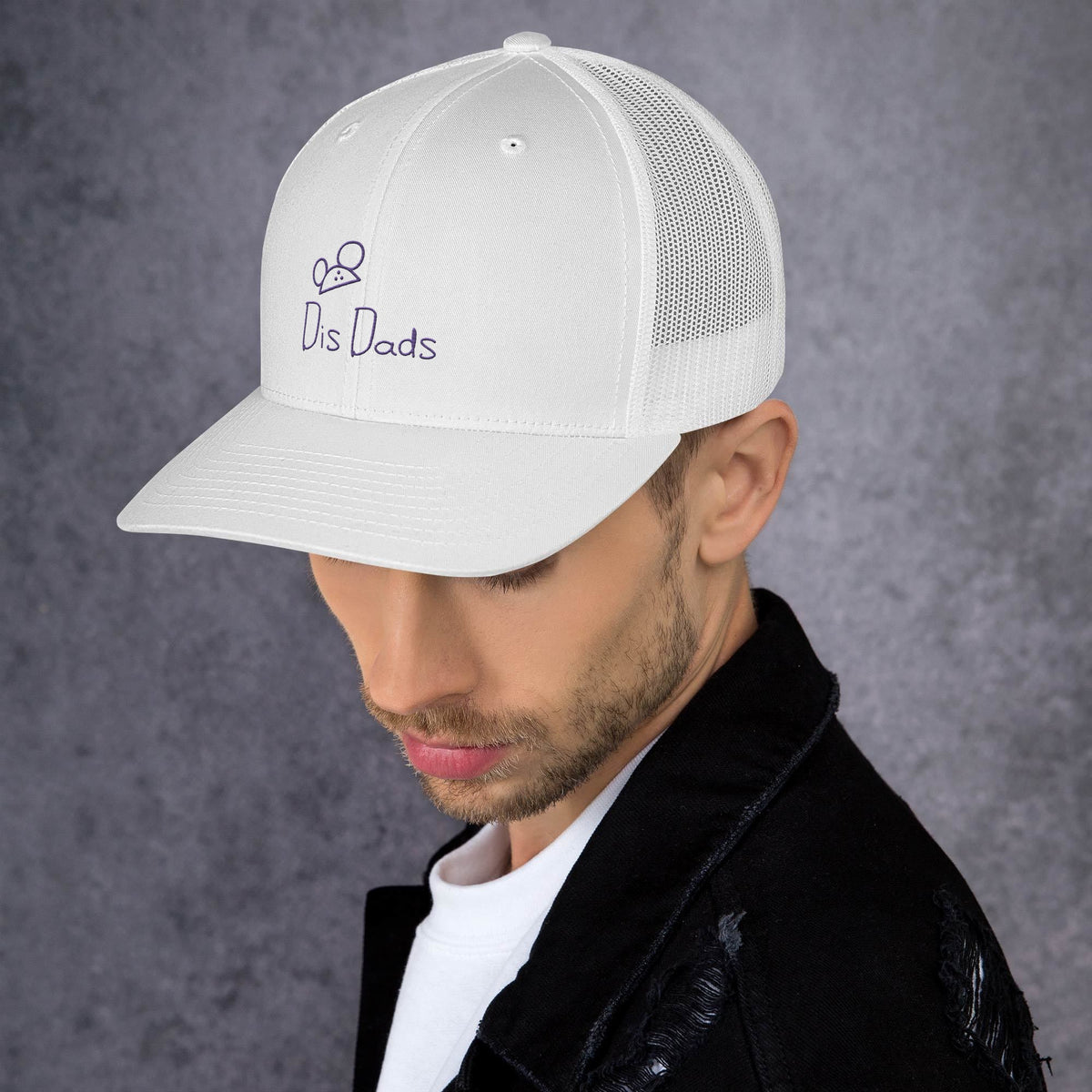 Dis Dads Magic Ears Embroidered Trucker Cap Cool & Comfortable