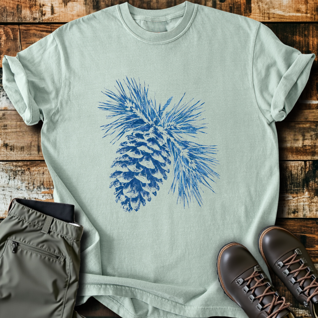 Blue Pinecone Print T-Shirt product image 2