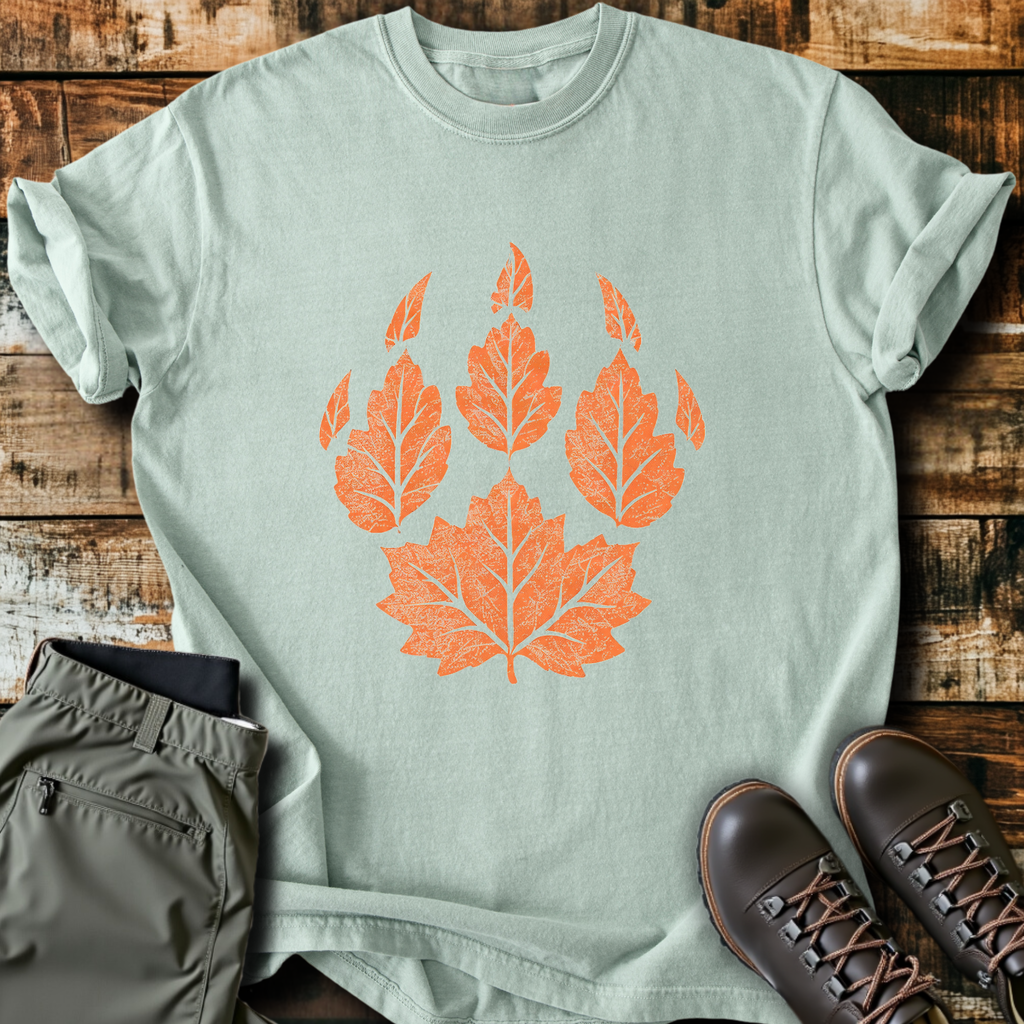 Autumn Leaf Paw Print T-Shirt product image 2