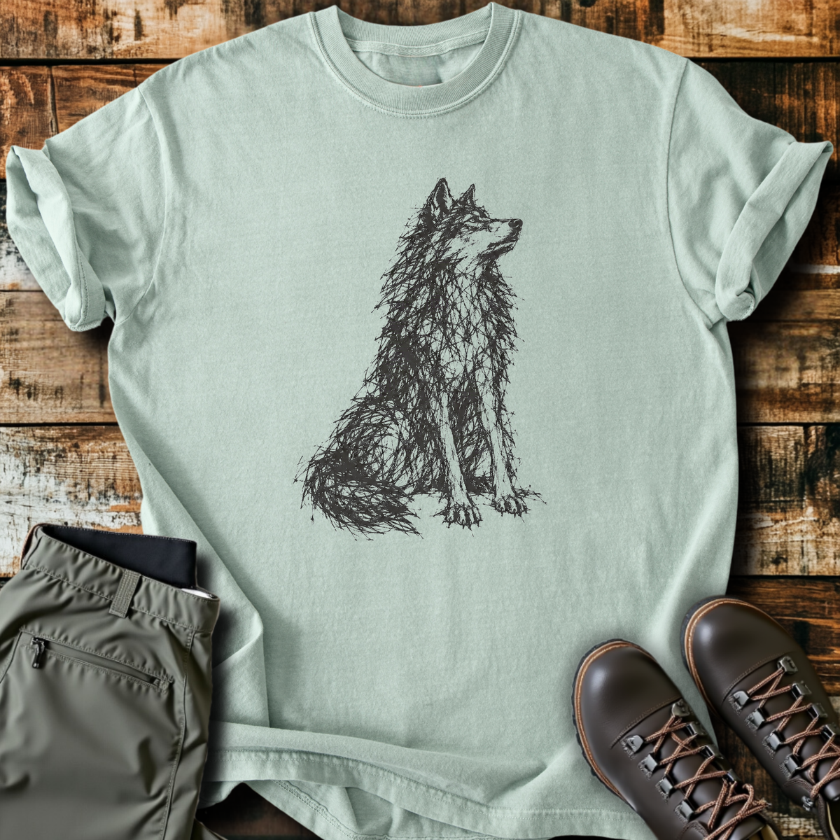 Scribble Wolf T-Shirt product image 2