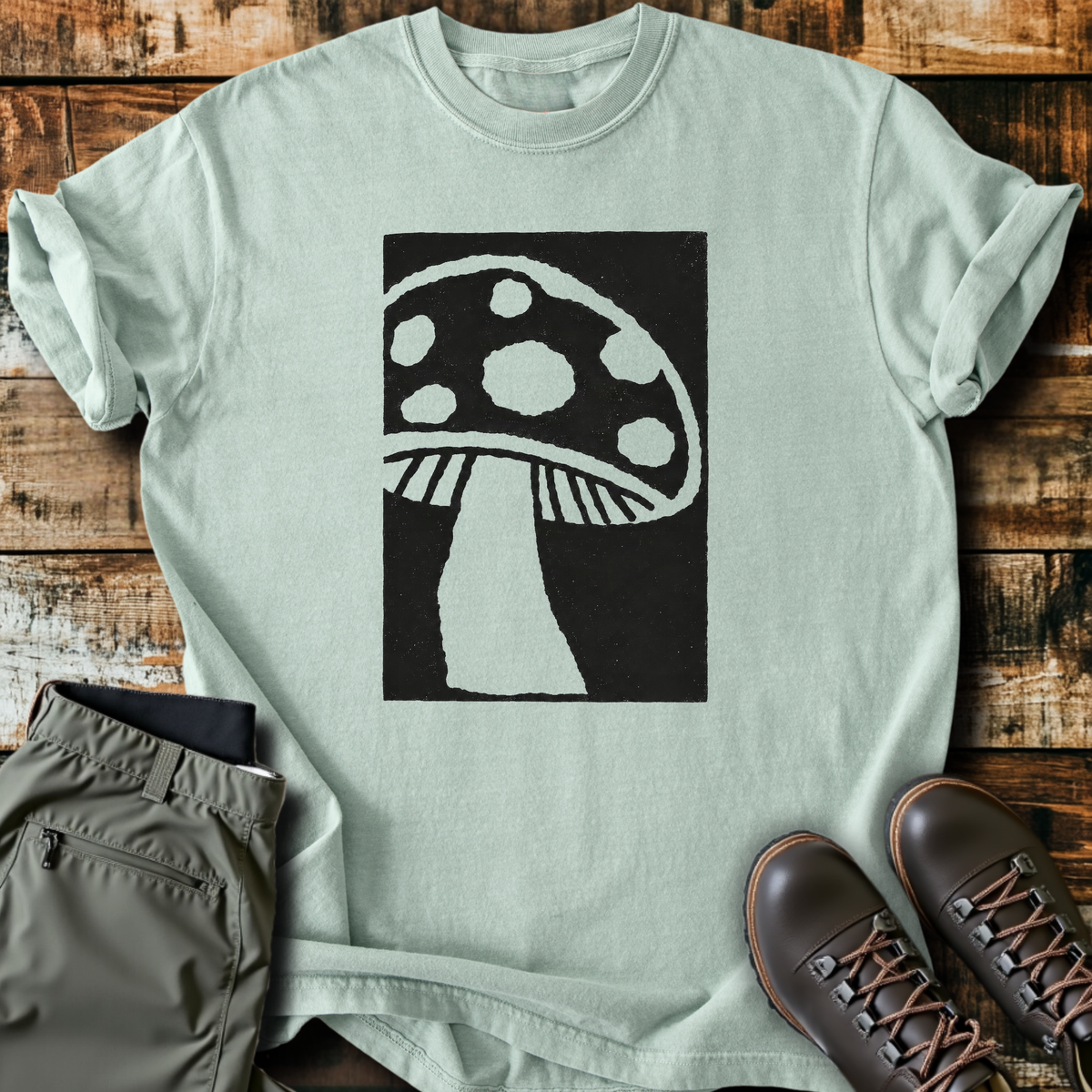 Mushroom Block Print T-Shirt product image 2