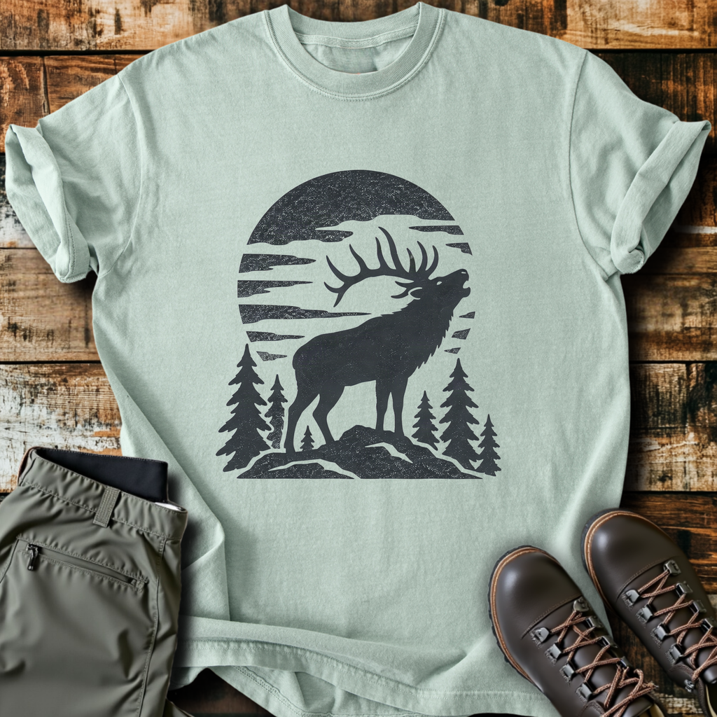Bugling Elk Sunset T-Shirt product image 3