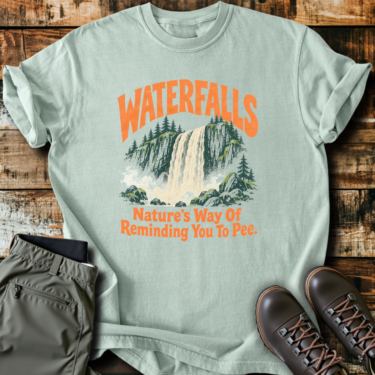 Waterfalls Remind You To Pee T-Shirt product image 2