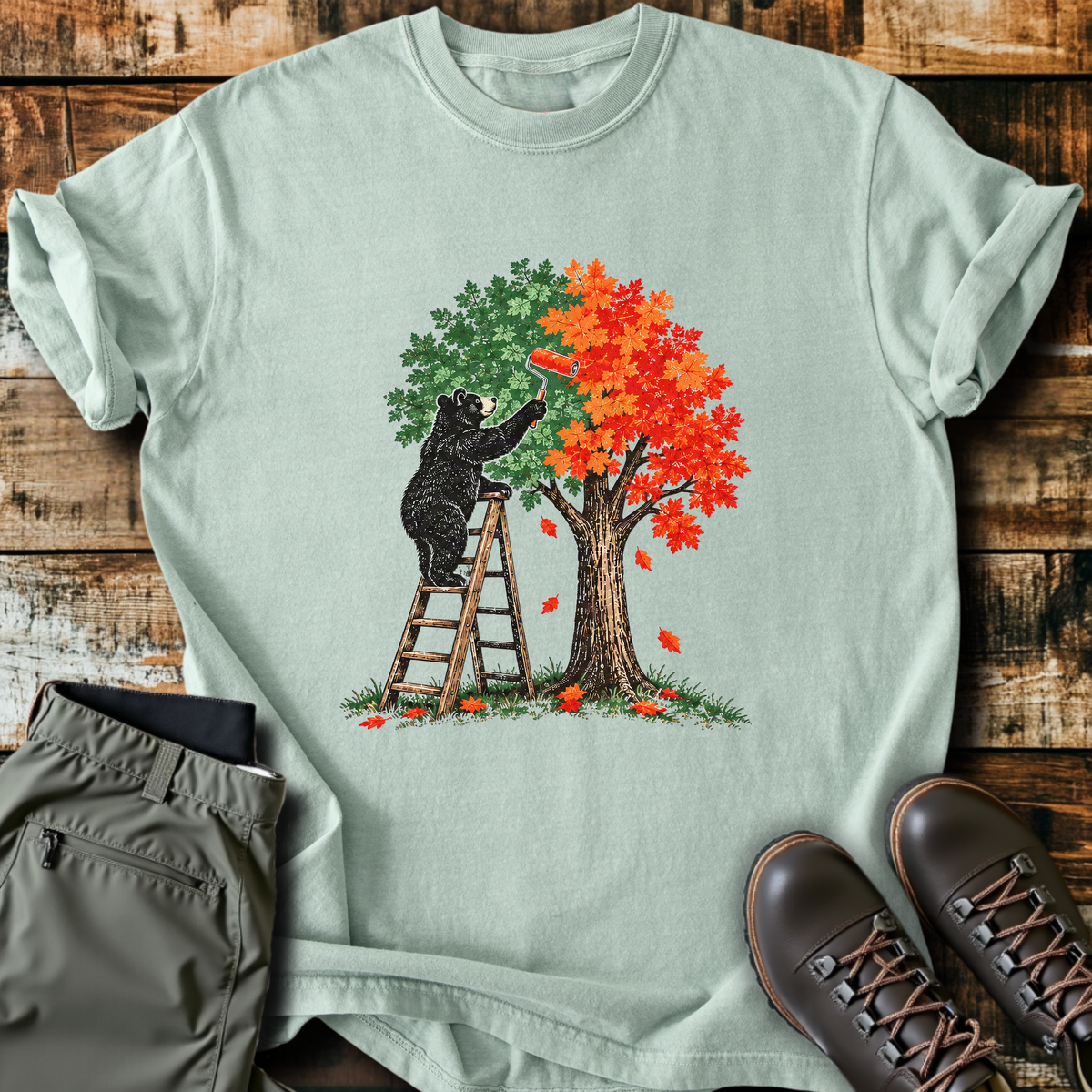 Painting Fall Bear T-Shirt product image 1