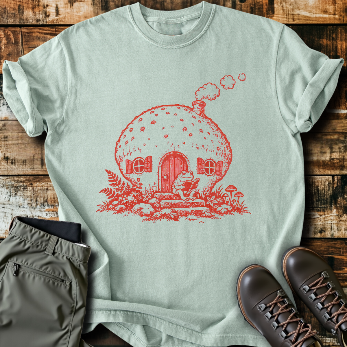 Mushroom House Frog T-Shirt product image 2