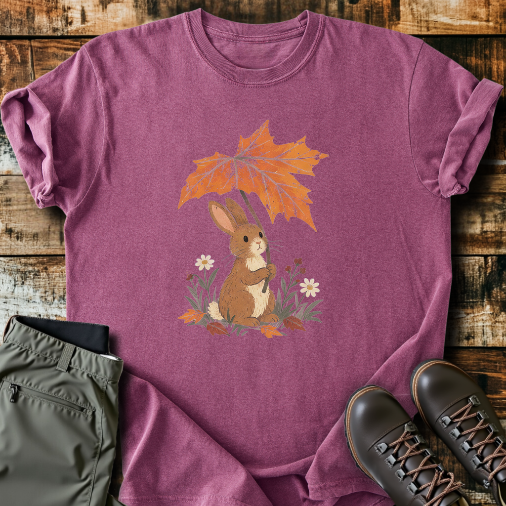 Leaf Umbrella Bunny T-Shirt product image 4
