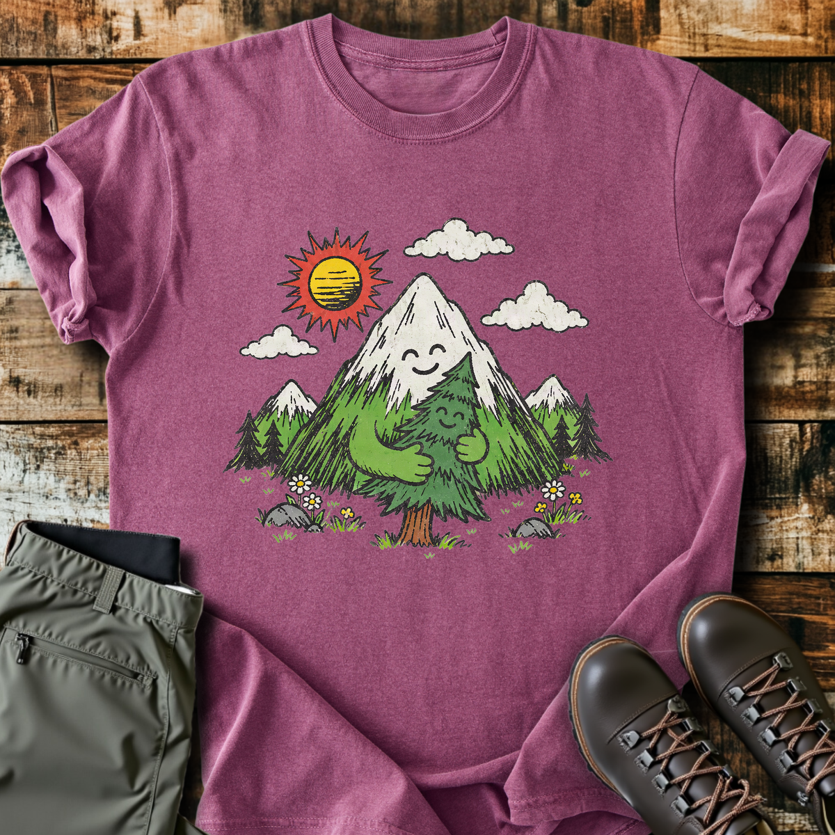 Mountain Hugs Tree T-Shirt product image 3