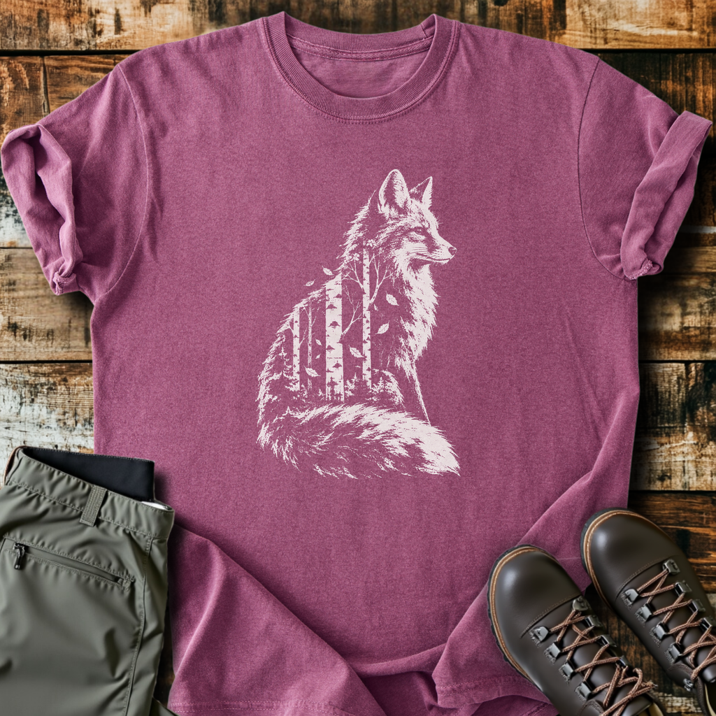 Fox Forest Double Exposure T-Shirt product image 2