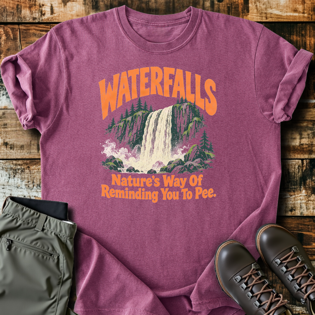 Waterfalls Remind You To Pee T-Shirt product image 3