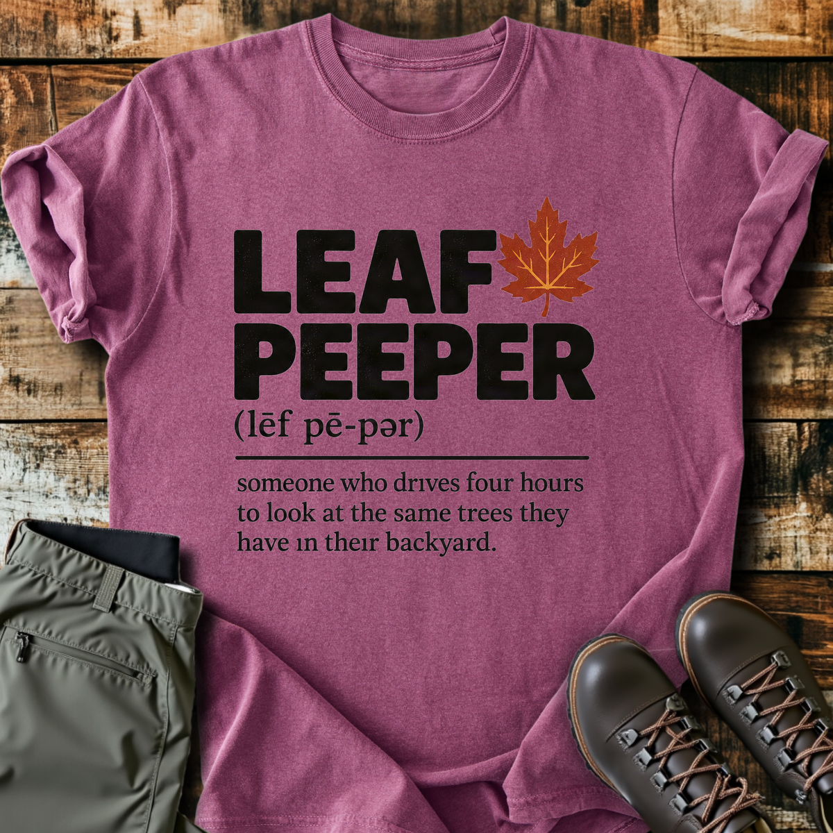 Leaf Peeper Definition T-Shirt product image 3