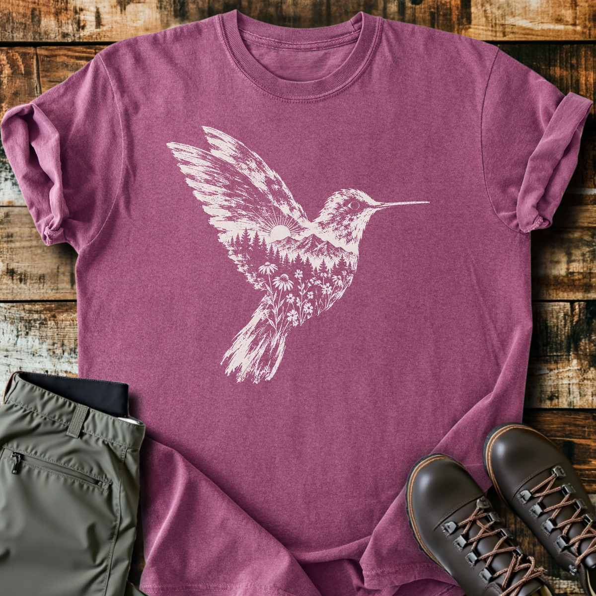 Wildflower Hummingbird T-Shirt product image 1
