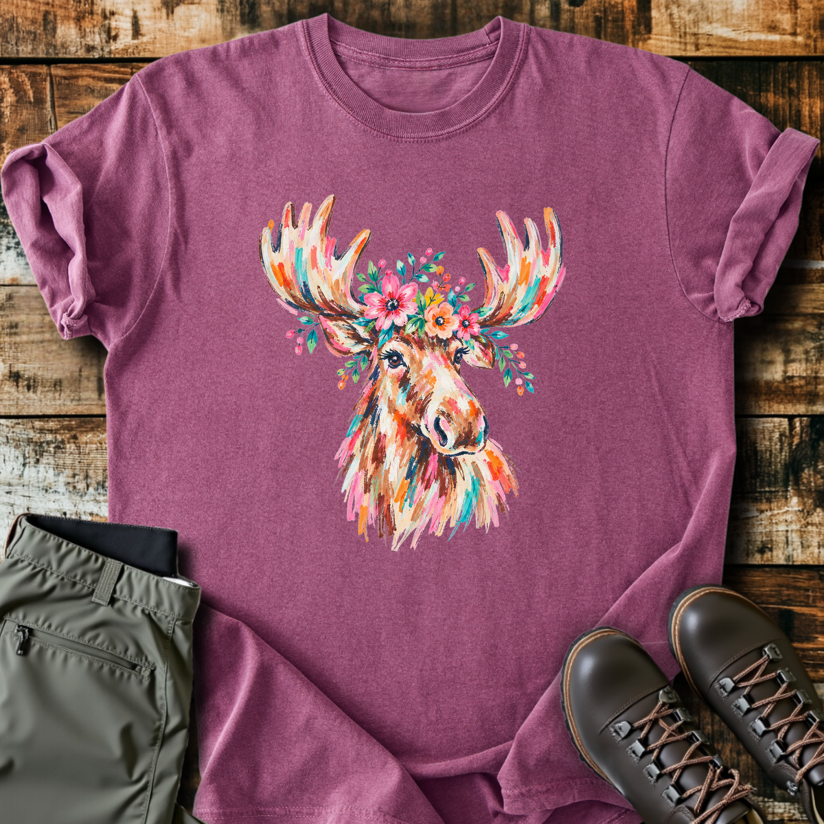 Wildflower Moose T-Shirt product image 1