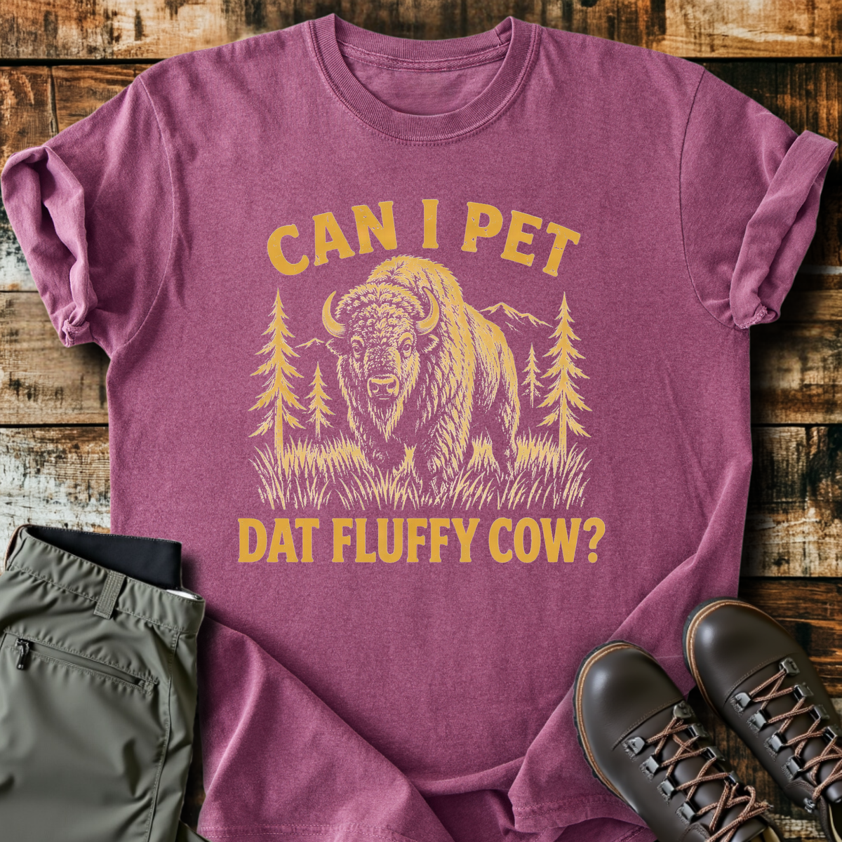 Can I Pet Dat Fluffy Cow T-Shirt product image 3