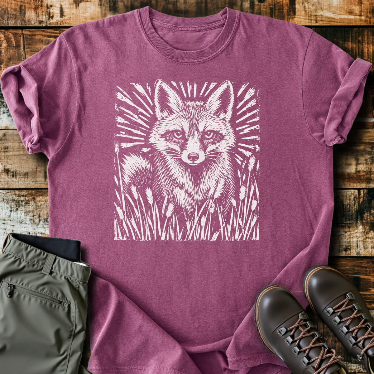 Woodcut Fox T-Shirt product image 5