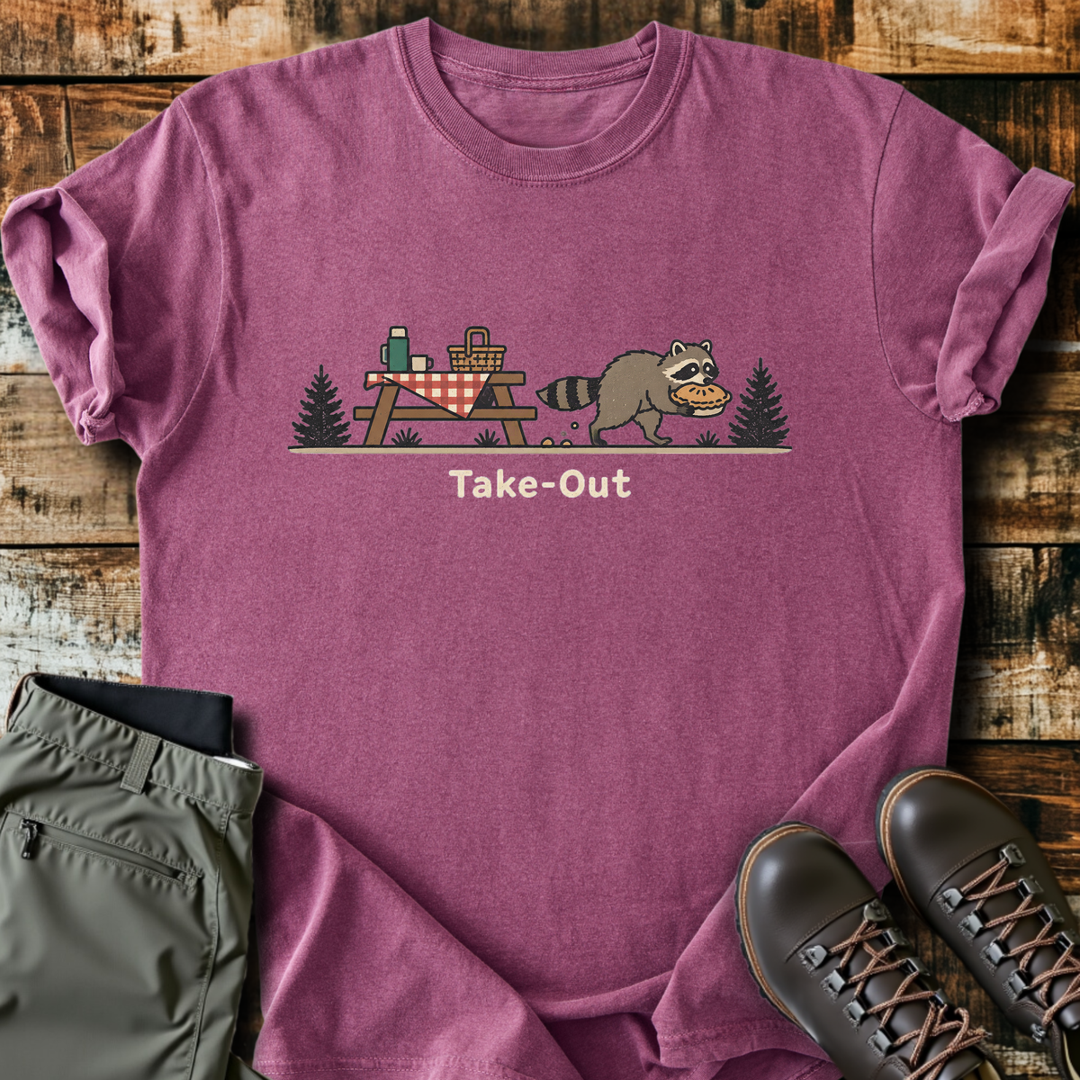 Take-Out Raccoon T-Shirt product image 2