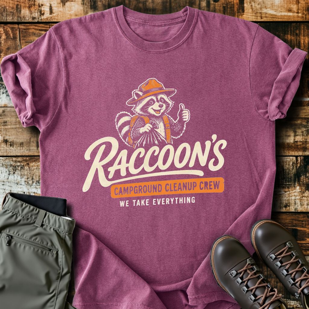 Raccoon's Campground Cleanup Crew T-Shirt product image 2