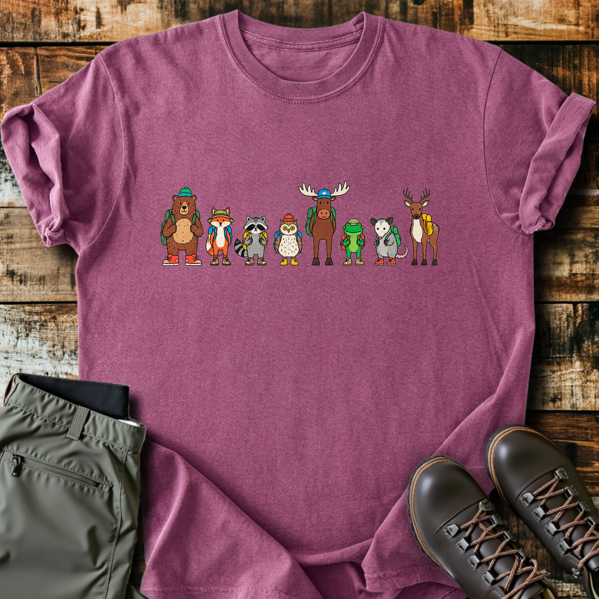 Hiking Critter Lineup T-Shirt product image 3