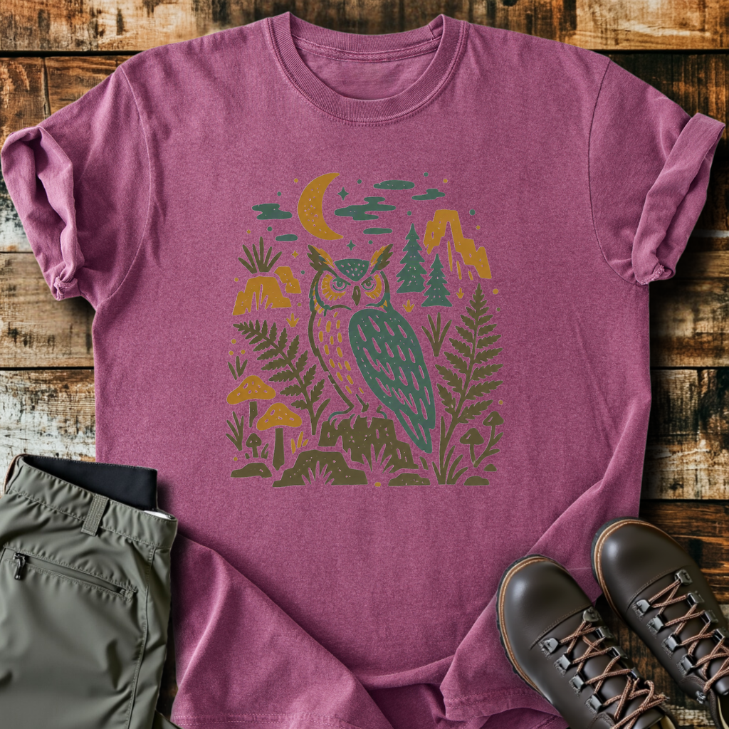 Folk Owl Ferns T-Shirt product image 2