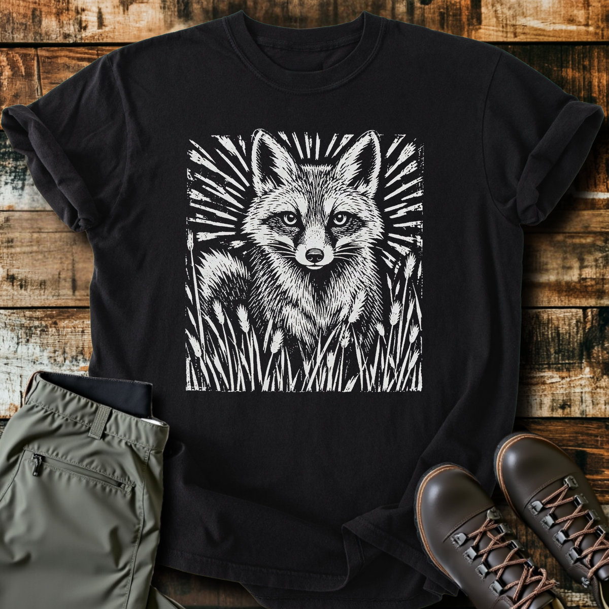 Woodcut Fox T-Shirt product image 1