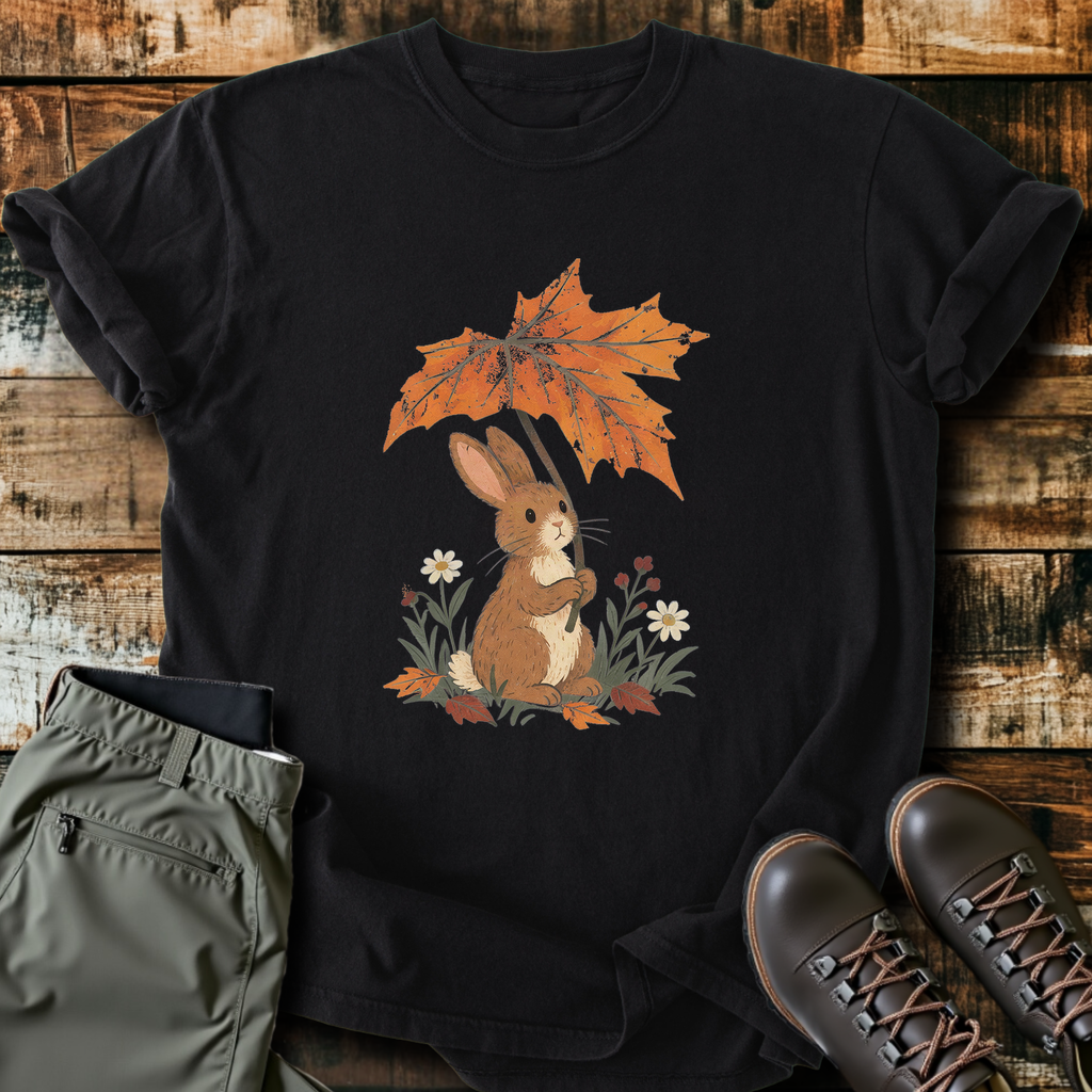 Leaf Umbrella Bunny T-Shirt product image 1
