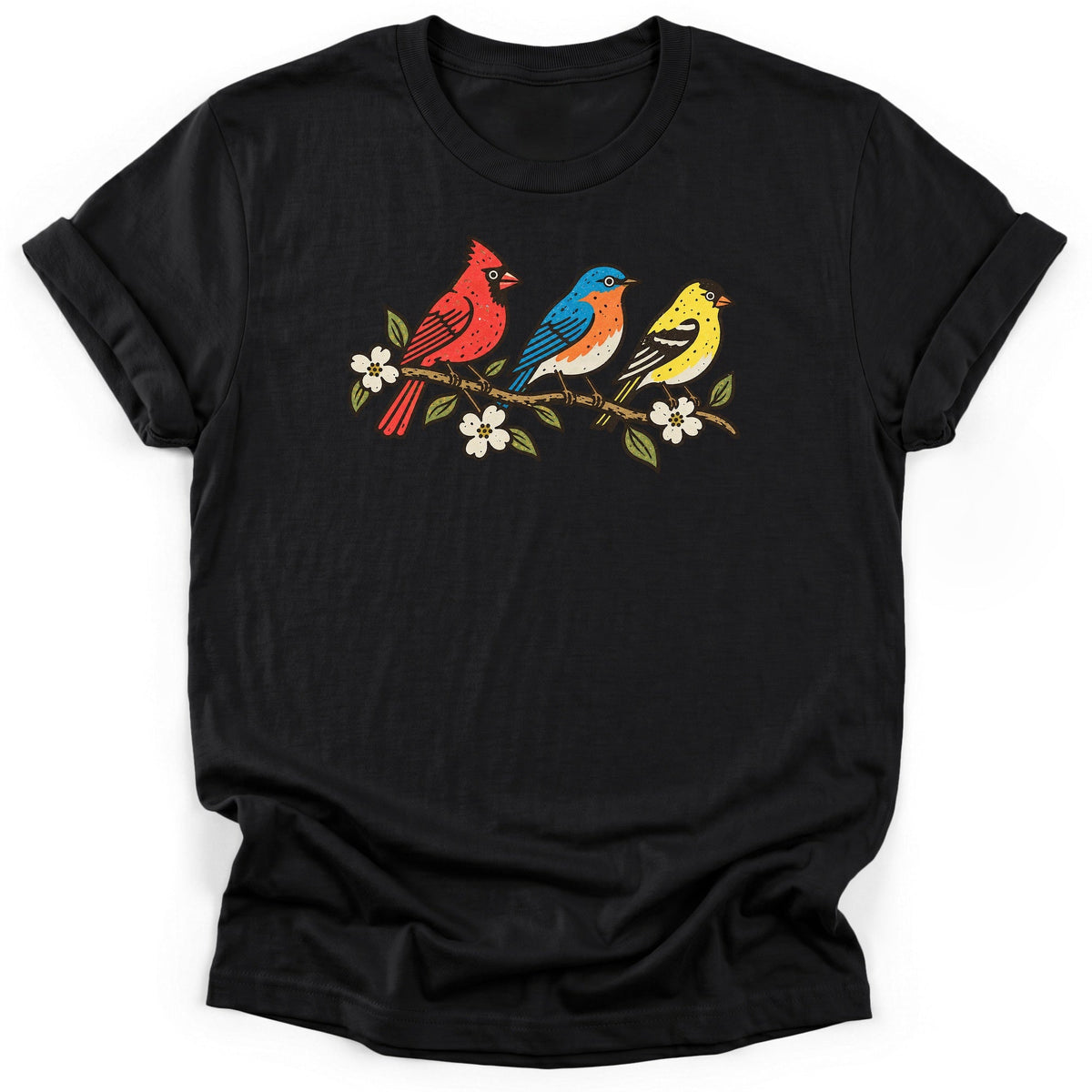 Three Songbirds On A Branch T-Shirt product image 2