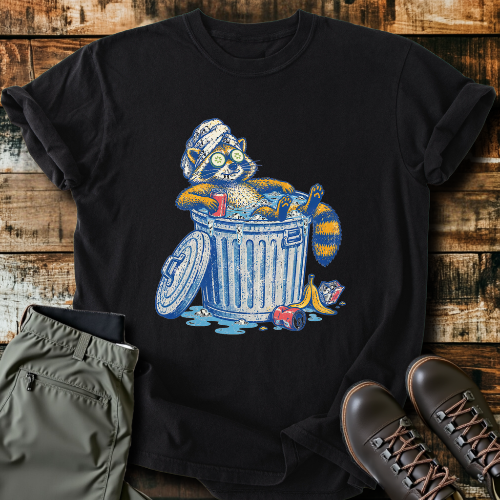 Trash Can Spa Raccoon T-Shirt product image 4