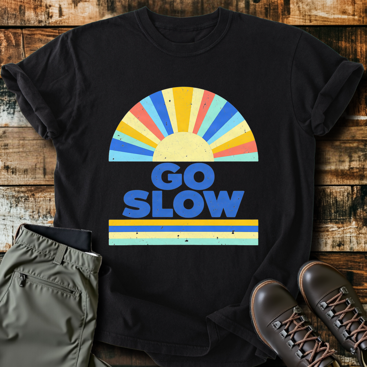 Go Slow Rainbow T-Shirt product image 4