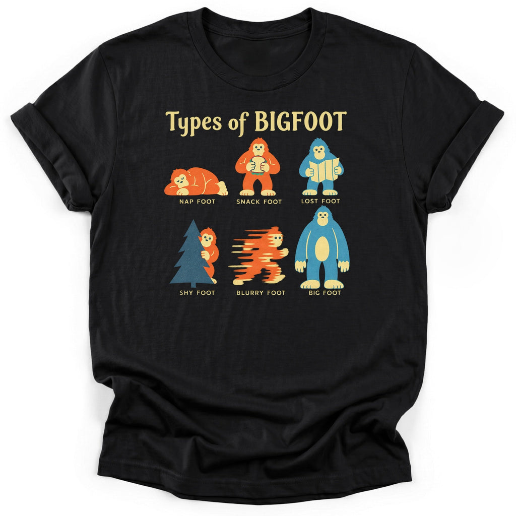 Types Of Bigfoot Bright T-Shirt product image 2