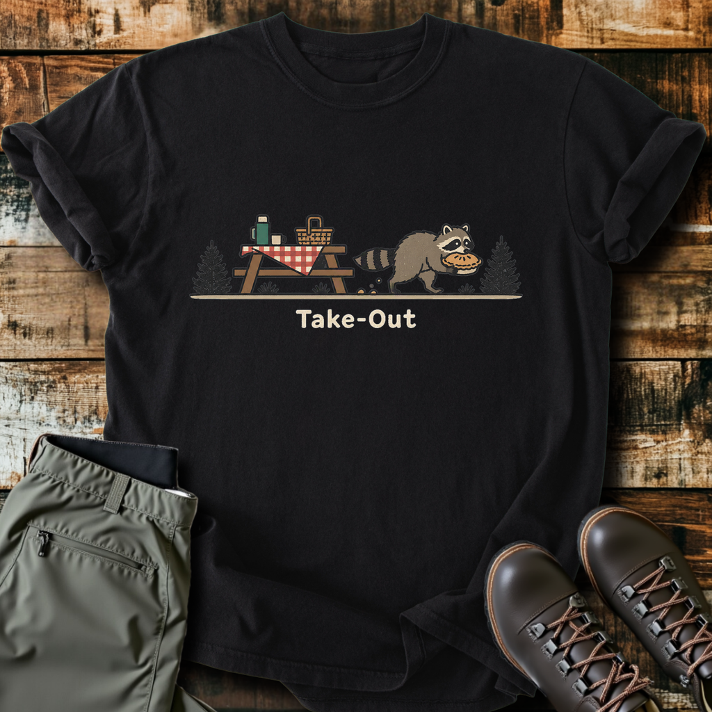 Take-Out Raccoon T-Shirt product image 3