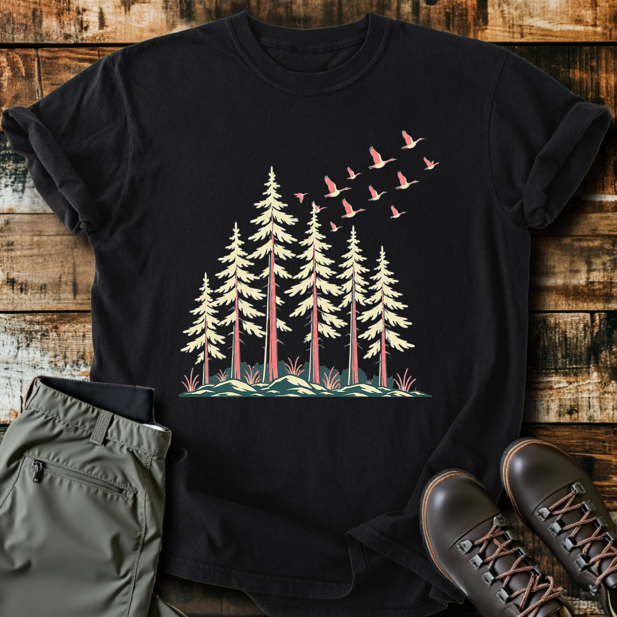 Geese Over The Pines T-Shirt product image 5