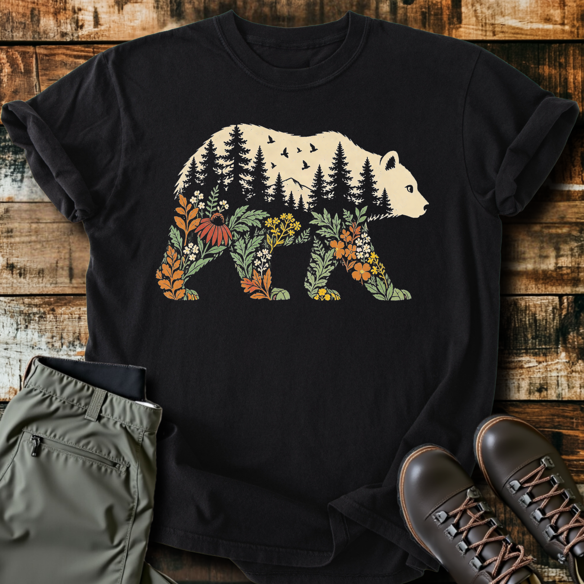 Wildflower Forest Bear T-Shirt product image 2