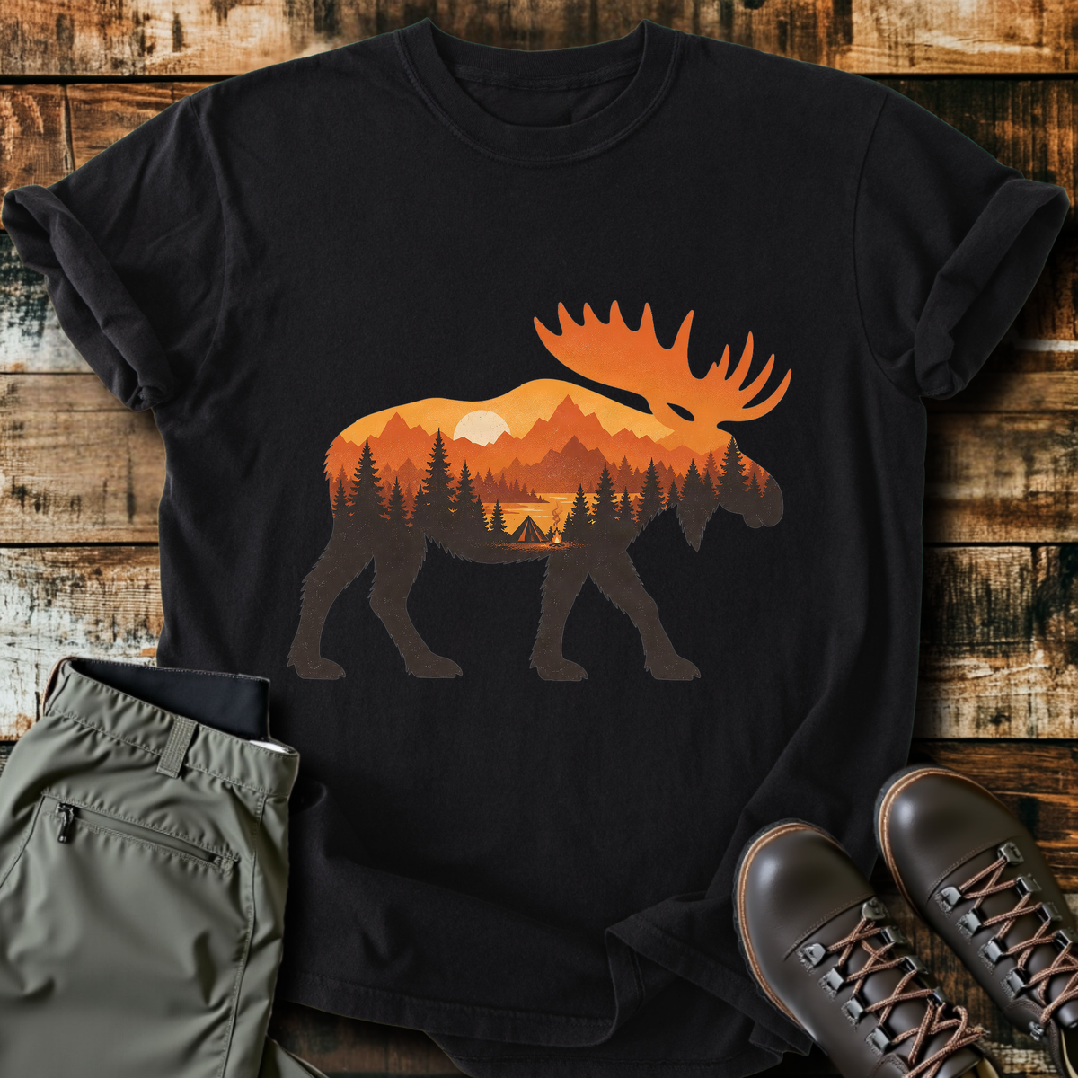 Autumn Moose Silhouette T-Shirt product image 5