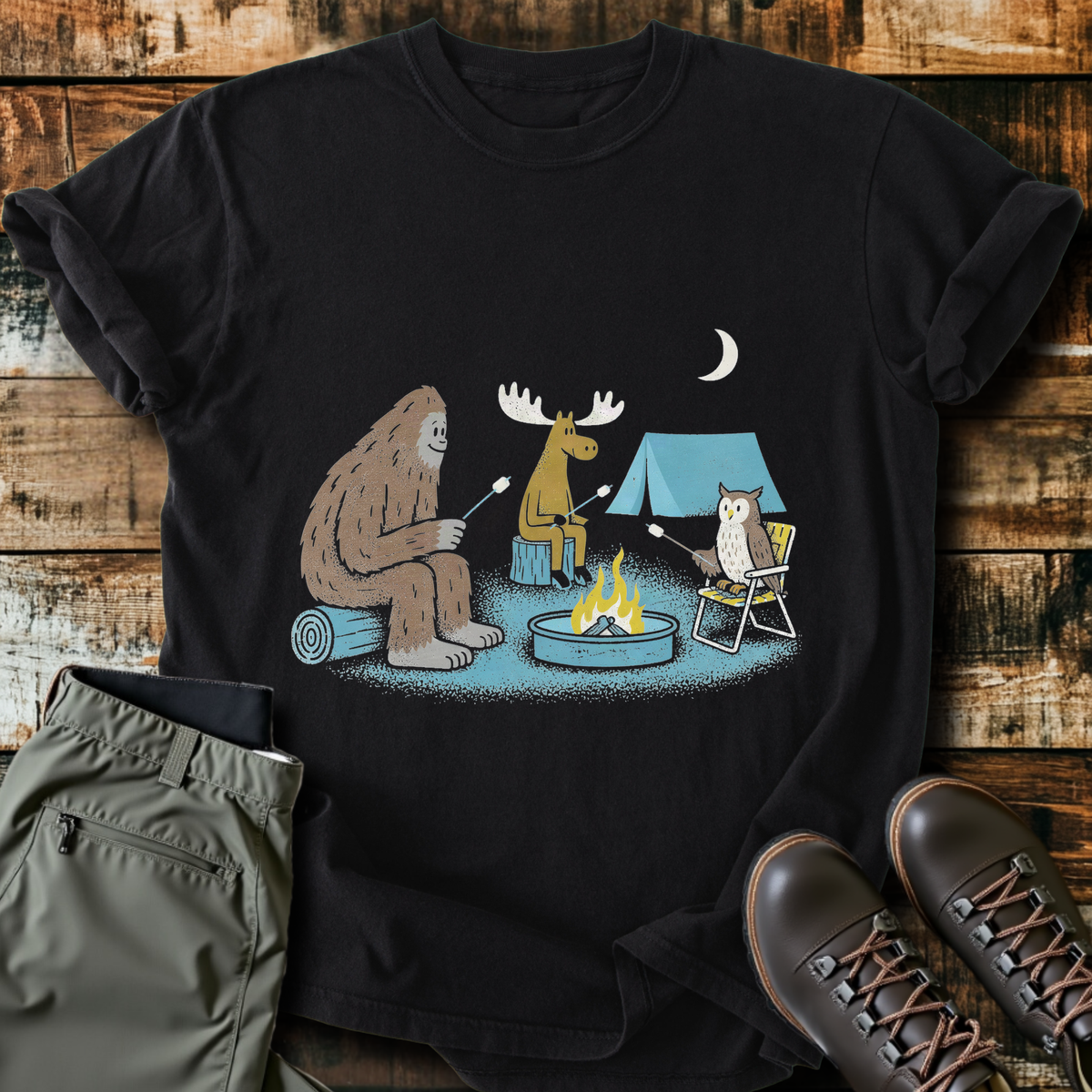 Cryptid Campfire Crew T-Shirt product image 4