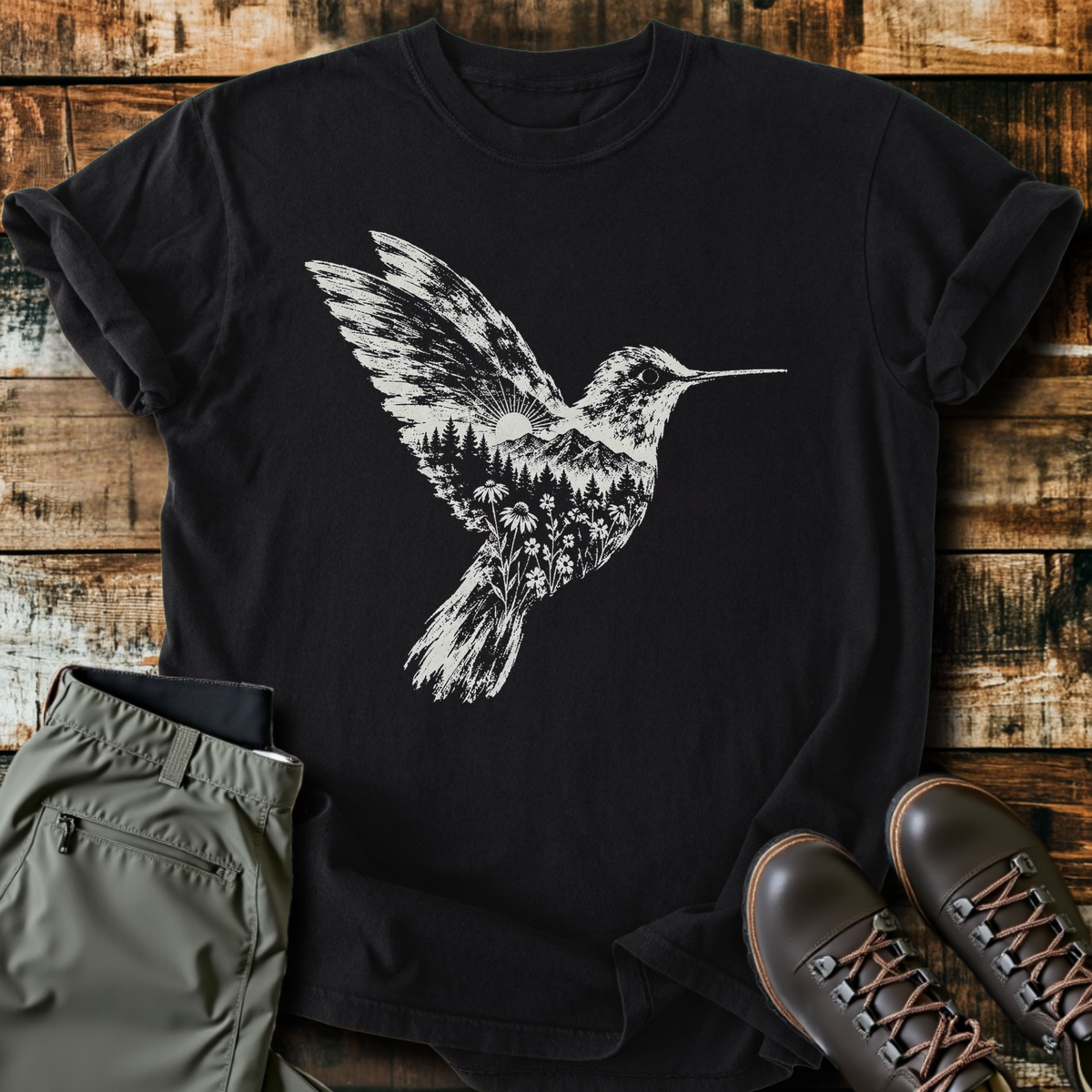 Wildflower Hummingbird T-Shirt product image 5