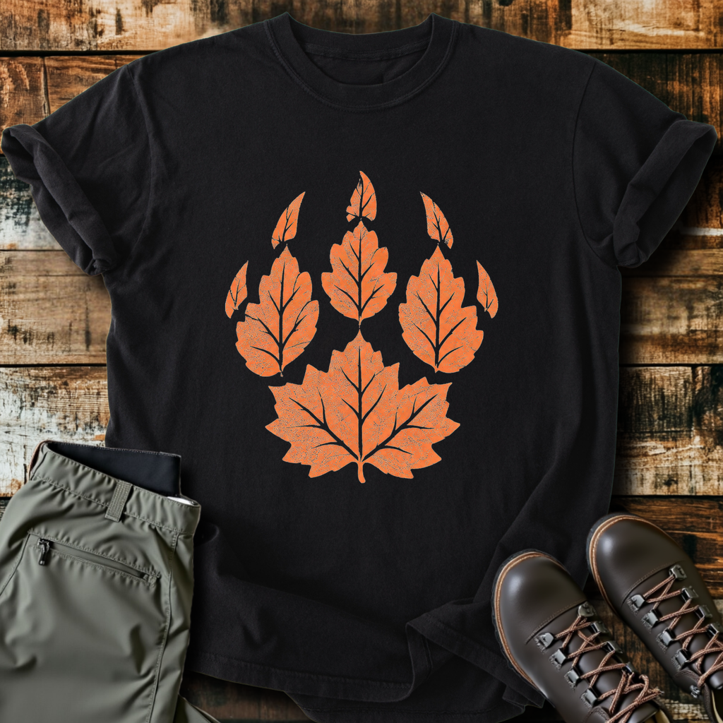 Autumn Leaf Paw Print T-Shirt product image 4