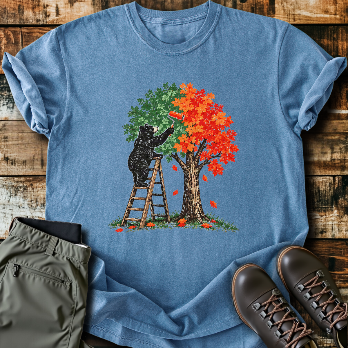 Painting Fall Bear T-Shirt product image 3