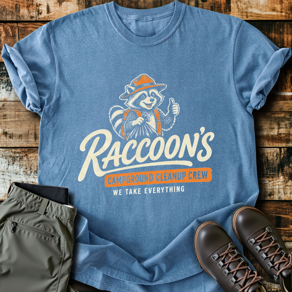 Raccoon's Campground Cleanup Crew T-Shirt product image 4
