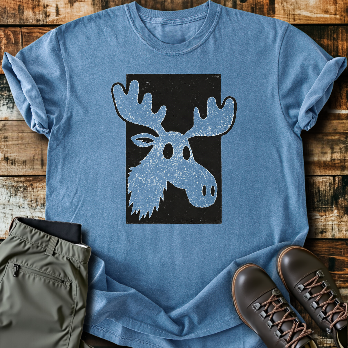 Moose Block Print T-Shirt product image 1