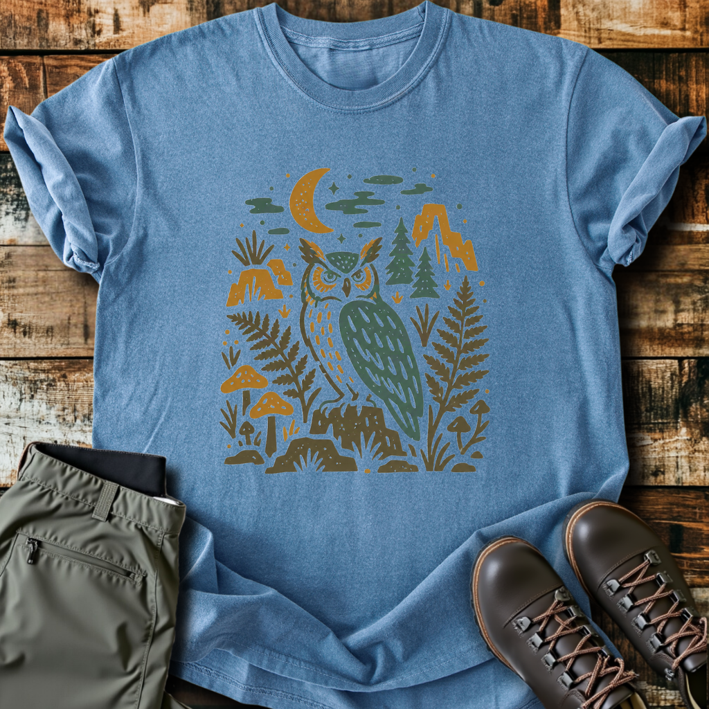 Folk Owl Ferns T-Shirt product image 4