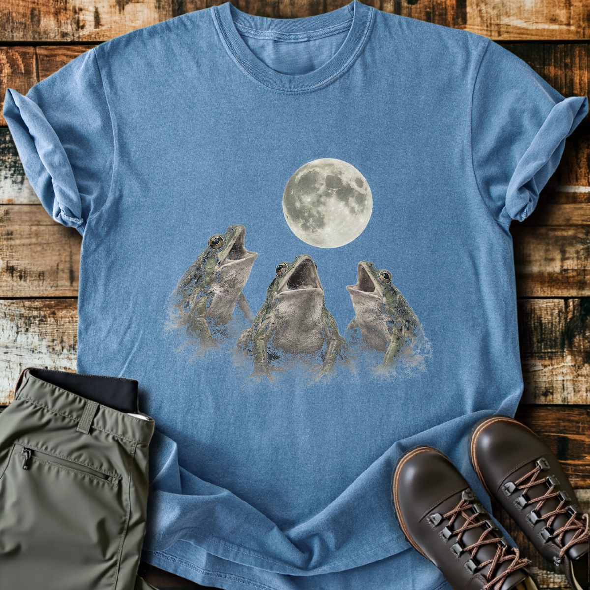 Frogs Howling At The Moon T-Shirt product image 3