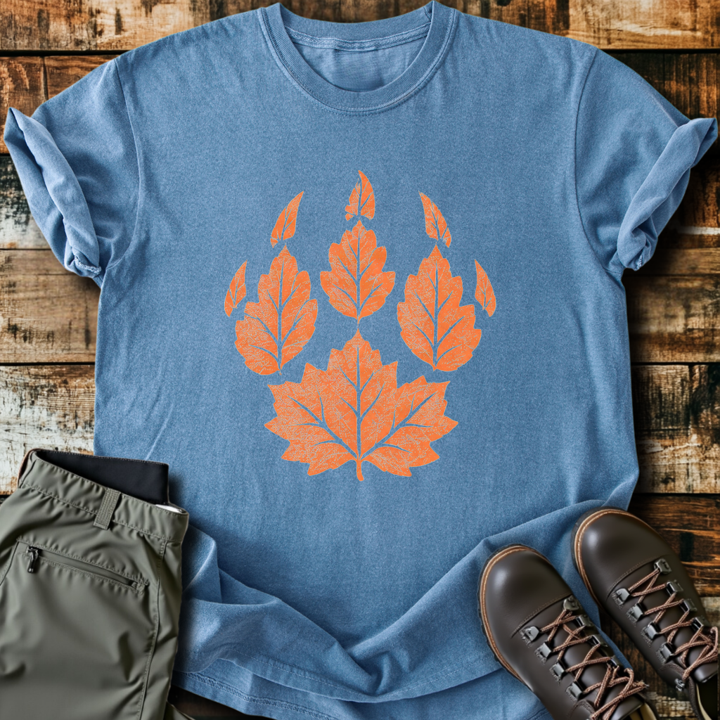 Autumn Leaf Paw Print T-Shirt product image 5