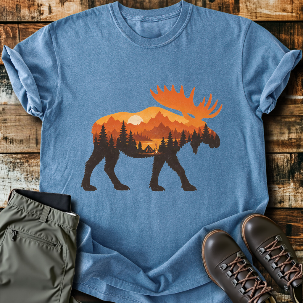 Autumn Moose Silhouette T-Shirt product image 1
