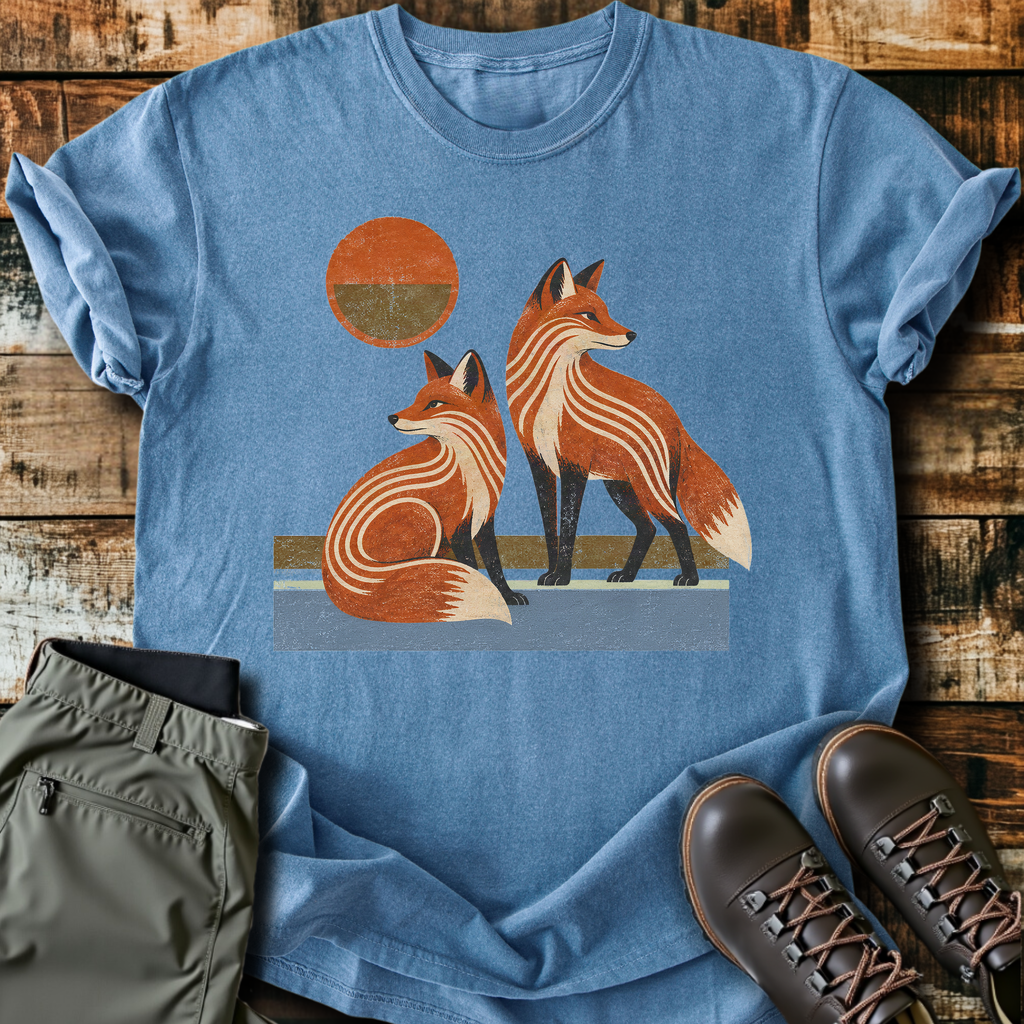 Striped Fox Pair T-Shirt product image 7