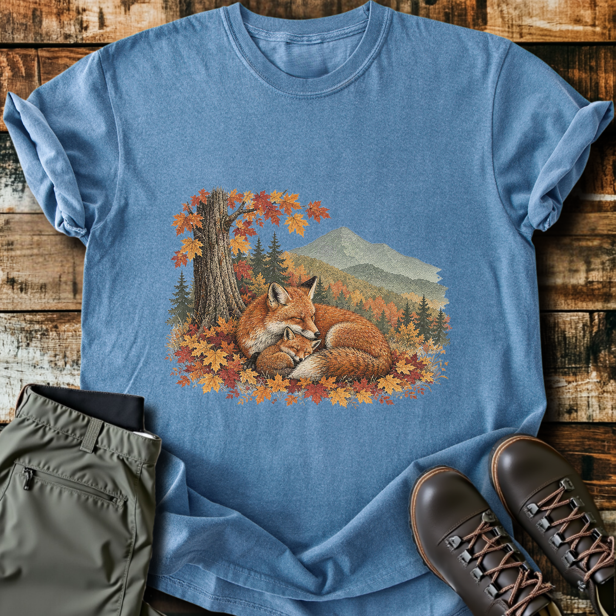 Sleeping Fox Autumn T-Shirt product image 1
