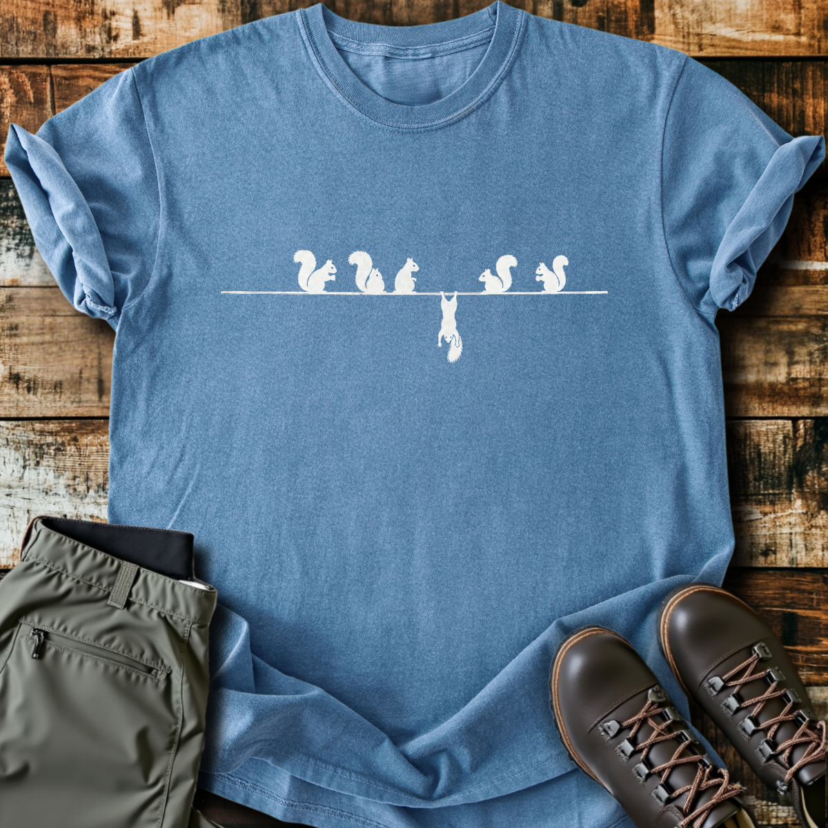 Squirrels On A Wire T-Shirt product image 3