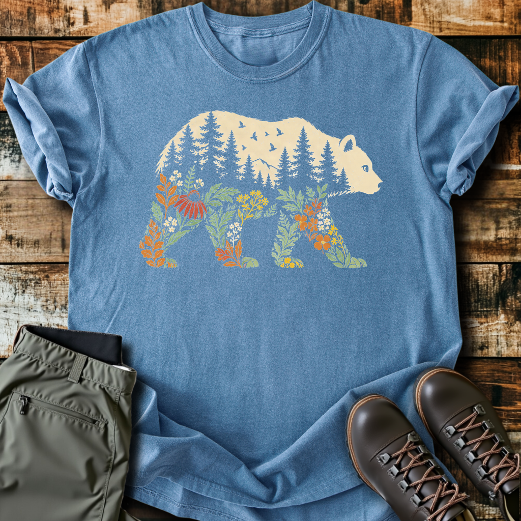 Wildflower Forest Bear T-Shirt product image 3