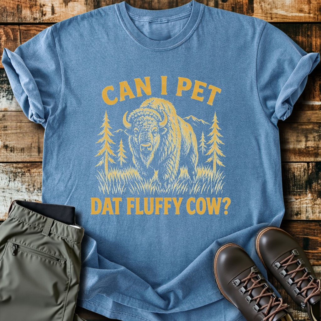 Can I Pet Dat Fluffy Cow T-Shirt product image 4